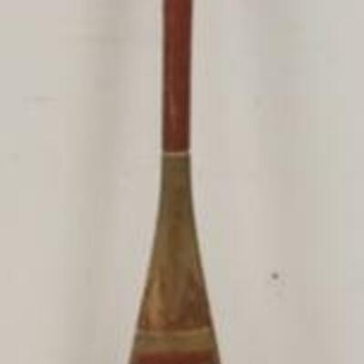 1018	HAND PAINTED OAR W/ ETHNIC DECORATION 55 IN L 
