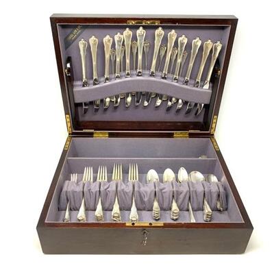 Wallace Sterling Silver Old Colonial Flatware with Box 