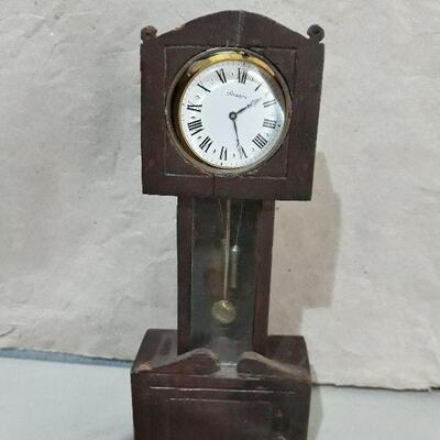 Miniature Tall Case Clock Case with Pocket Watch