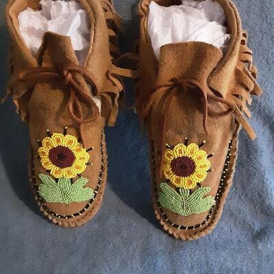 Native American Indian Beaded Moccasins