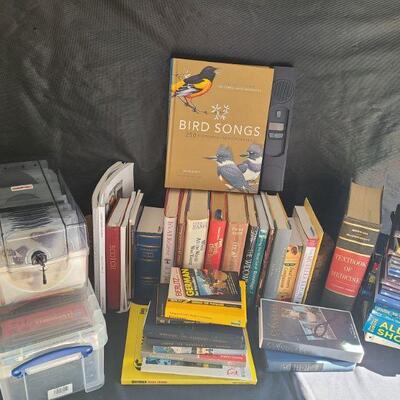 https://ctbids.com/#!/description/share/694349 Many books, dvds and cds. Also some vhs included of cirqu du soleil. Books ln a variety of...