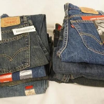 1161	LOT OF EIGHT PAIRS OF LEVI'S JEANS. NEW W/ TAGS. ALL ARE SIZE 12 
