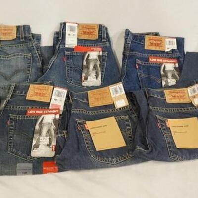 1105	LOT OF NINE PAIRS OF LEVI STRAUSS & COMPANY JEANS. NEW W/ TAGS. ALL ARE SIZE 10
