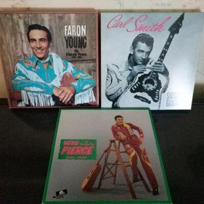 https://ctbids.com/#!/description/share/697718 3 sets (4 to 5 CDs each set) includes Carl Smith, Faron Young and Webb Pierce.

 