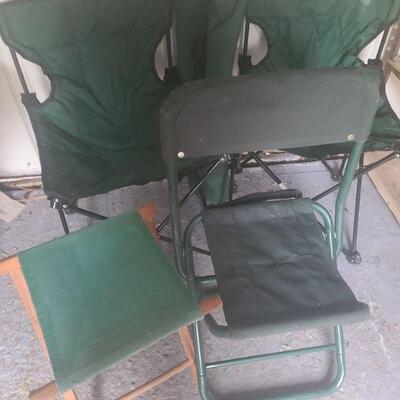 https://ctbids.com/#!/description/share/697734 Masters Chairs: 1997, Year Tiger Won His First!
Two green fold out chairs with carrying...