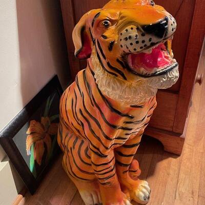 Large Ceramic Painted Tiger