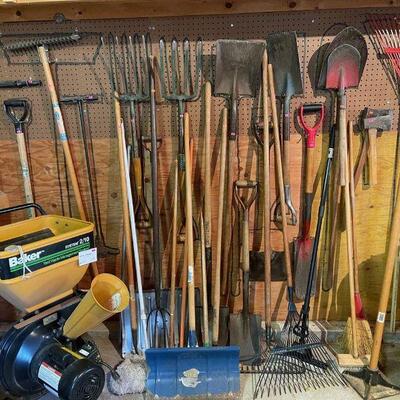 Rakes Shovels Spades Etc. & Wood Chipper