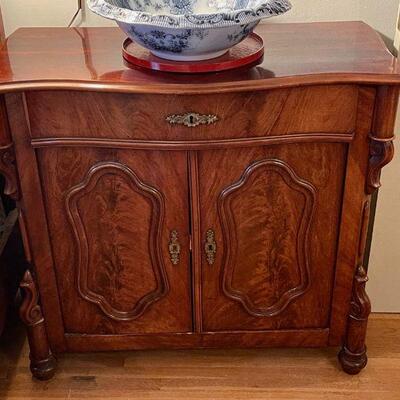 Antique European Small Bedside Cabinet