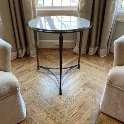 John Boone Tapered Leg Stand with Marble Top