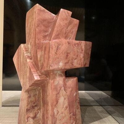 Abstract Pink Marble Sculpture, Samuel Chafetz