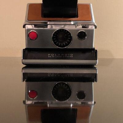 Polaroid SX-70 Land Camera with Leather Crossbody Case