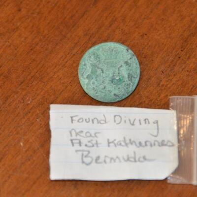 Antique Button found in ocean Bermuda