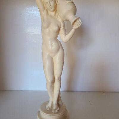 https://ctbids.com/#!/description/share/700589 A. Santini alabaster statue of a beautiful woman in all her glory. Measures 3
