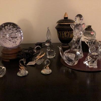 Swarovski Crystal figurines and glass art