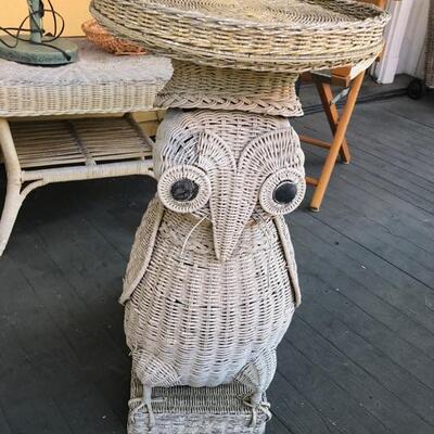 Wicker owl table $49
