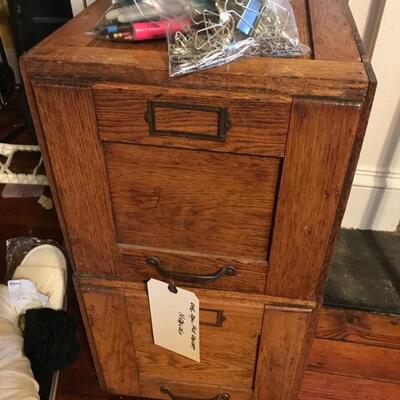 Vintage 2 drawer file cabinet $95
14 X 24 X 26"