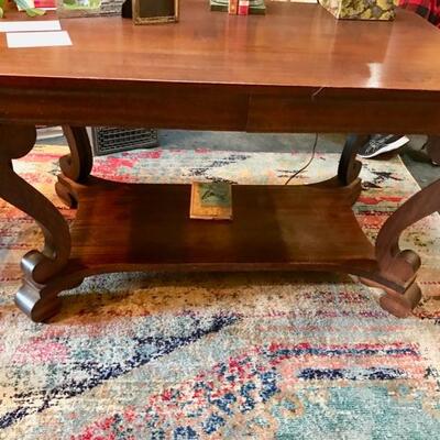 Antique library table/Nathalie's desk where she wrote 14 cookbooks $450
48 X 30 X 30