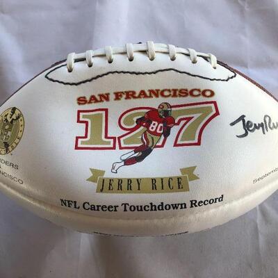 Jerry Rice Autographed Football
