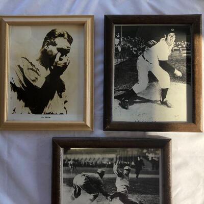 Vintage Baseball Photos Lou Gehrig - Ty Cobb - Bob Feller