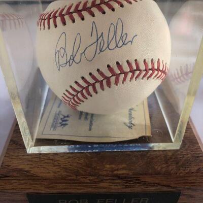 Bob Feller Autographed Ball