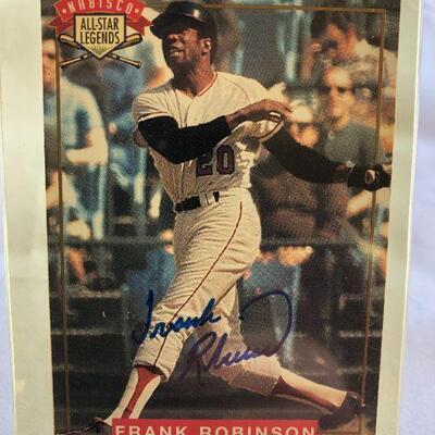Frank Robinson Autographed Baseball Card