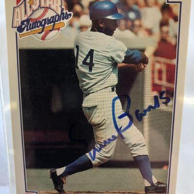 Ernie Banks Autographed Baseball Card