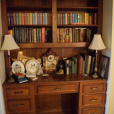 Vintage books, Eastern Star collectibles, Masonic books, decor, porcelain mantle clock and more