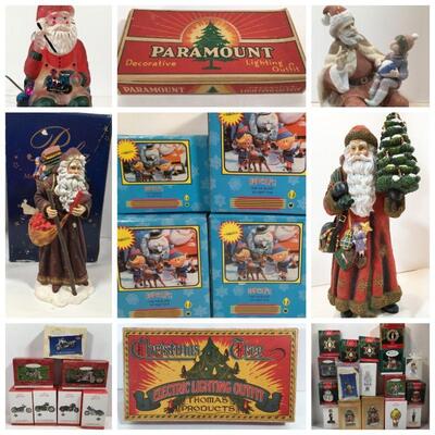 Apothecary Style Wooden Chest - Lots Of Wonderful Collectable Pottery - Gas Heaters - Christopher Radko Ornaments - Old World Christmas...