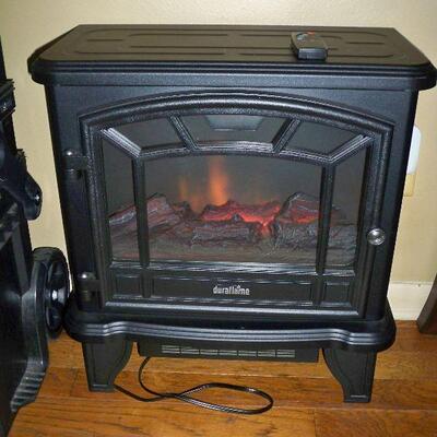 DuraFlame Electric Infared Heater Stove with remote - shown working
