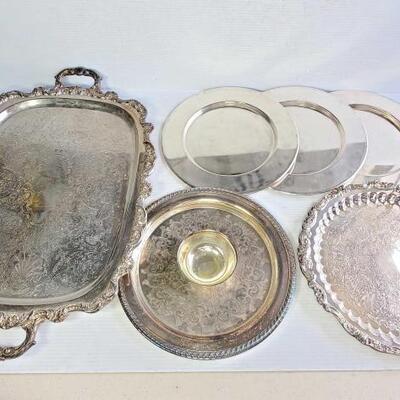#1242 • Silver Plated Serving Plates