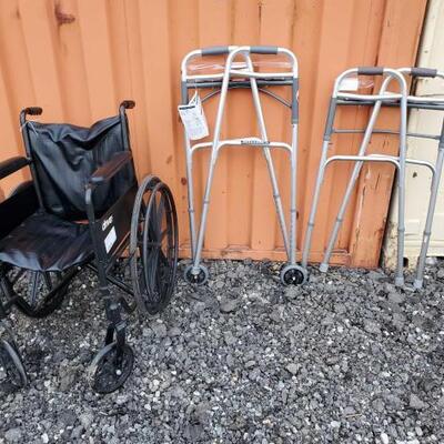 #1270 • 2 Walkers And Wheel Chair