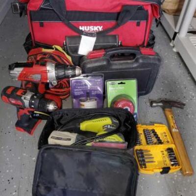 #1210 • Husky Tool Bag With Various Tool Bag