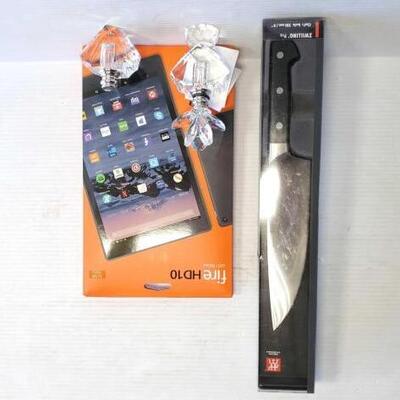 1072	
Kitchen Knife, Kindle Fire HD10 Tablet, And Crystal Emotion Cologne Containers
Kitchen Knife, Kindle Fire HD10 Tablet, And Crystal...