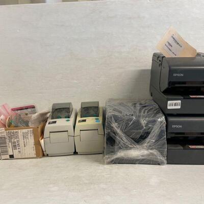 5222	

3 Epson Receipt Printers, Zebra Label Printer, Parts
Model # m253a Model # lp2824 plus