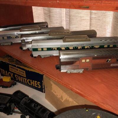 American Flyer train sets many original boxes
Multiple engines
Dozens of cars 
Boxes of track and accessories 
