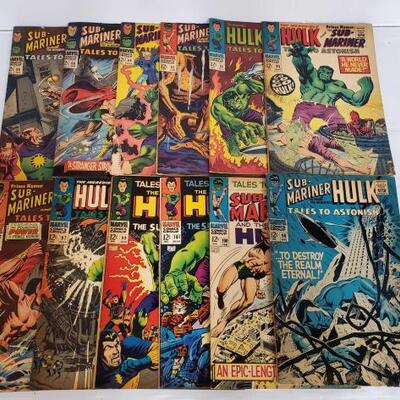 244	
12 The Incredible Hulk and The Sub-Mariner Tales To Astonish Comic Books No.88-101
Issues are not consecutive. Issues include 86,...
