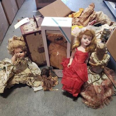 #3030 • Vintage Dolls, 1 in Original Packaging, and 2 in Storage Box