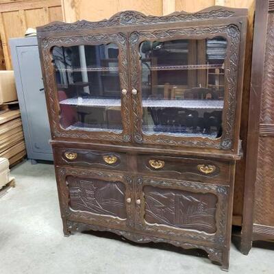 #5300 • Asian Style Wooden Hutch