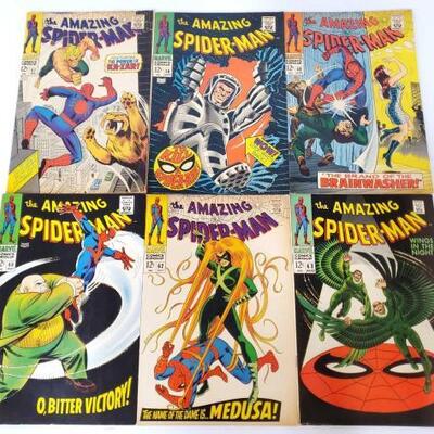 208	
The Amazing Spider-Man Comic Books
Includes Issues 57, 58, 59, 60, 62, And 63