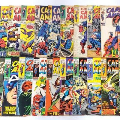 270:Captain America Comic Books Issues 100-130: Includes Issues 100, 101, 102, 105, 106, 107, 108, 109, 110, 111, 112, 113, 114, 115,...