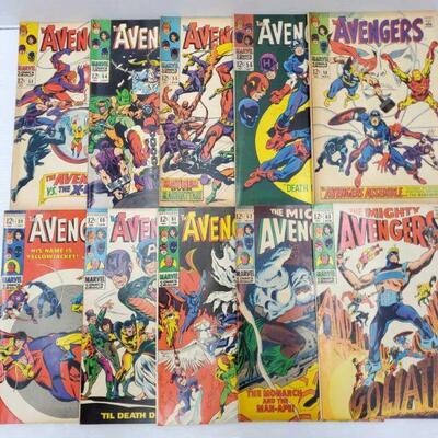 264: The Avengers Comic Books Issues 53-63: Includes Issues 53, 54, 55, 56, 58, 59, 60, 61, 62, And 63. 