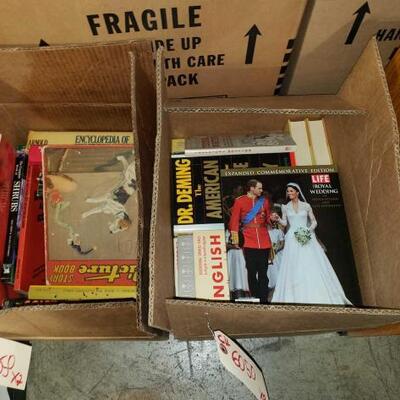 #6050 â€¢ Two Boxes Of Books And Magazines