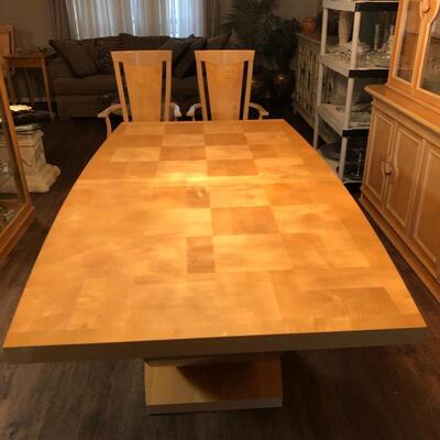 Italian dining table & 6 chairs - great condition $750