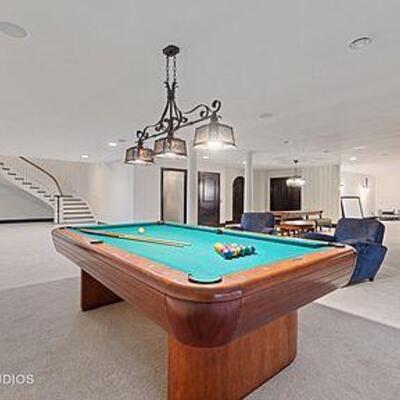 JUST ADDED - FANTASTIC BRUNSWICK POOL BILLIARD TABLE WITH MATCHING CUE RACK! HAS BEEN DISSASSEMBLED AND READY TO MOVE
