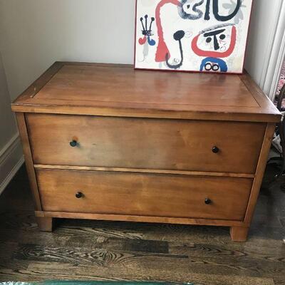 POTTERY BARN CHEST DRESSER WITH MATCHING CABINET TOP