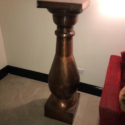 VERY COOL AND AMAZING PAIR OF 5' TALL COPPER PEDESTALS