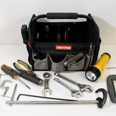 Craftsman Tool Tote with Various Tools