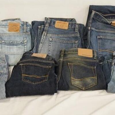 1081	LOT OF NINE PAIRS OF AEROPOSTALE JEANS. SIZES ARE; 28 X 28, 29 X 32, 30 X 30, 38 X 32, 31 X 30, 31 X 32, & THREE PAIRS ARE SIZE 30 X...