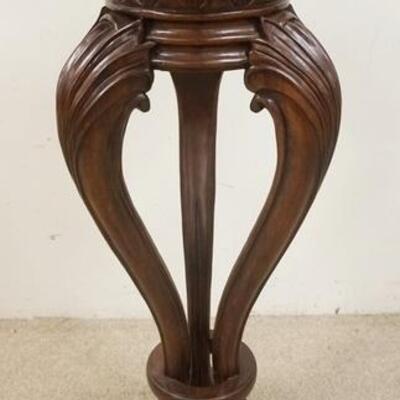 1012	SOLID MAHOGANY CARVED PEDESTAL, 42 1/4 IN X 18 IN
