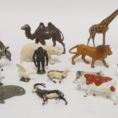 1105	GROUP OF 17 SMALL METAL ANIMALS. MANY ARE MARKED MADE IN ENGLAND. GIRAFFE IS 4 3/4 IN H 	70	150	25	PLEASE PAY ATTENTION FOR DAILY...